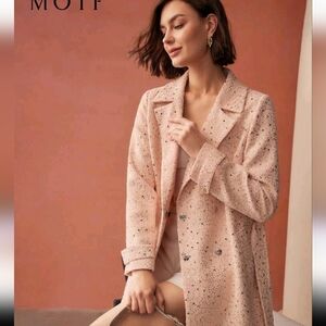 NWT MOTF Sequin Tweed Coat - Xsmall